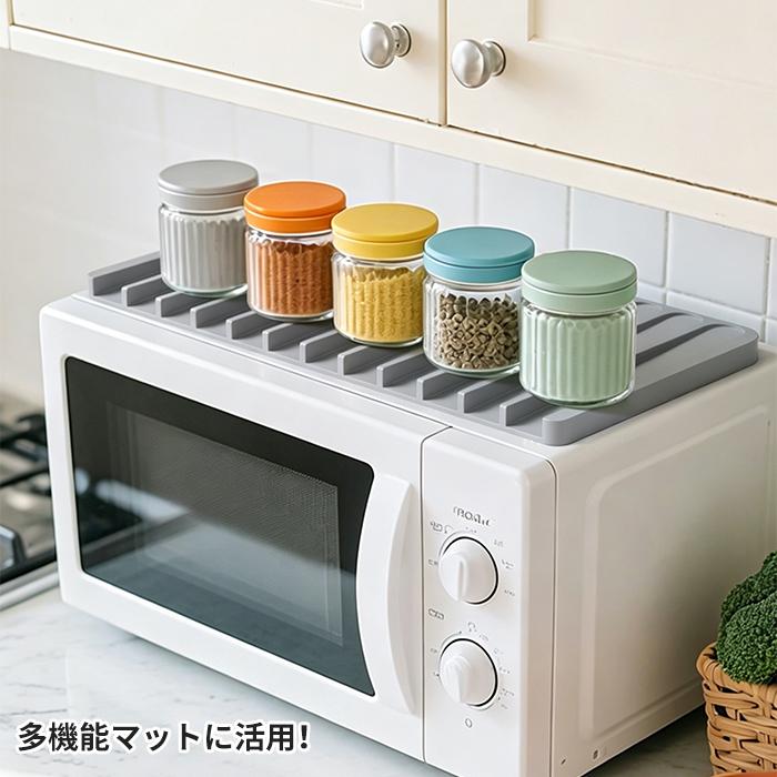 水切りマット シリコン 長方形 多機能 食器乾燥 抗菌 傾斜設計 自動排水 キッチン用品 食洗機OK コンパクト 耐熱 鍋敷 お手入簡単 一人暮らし 引越 40*20cm 3色 |  | 12