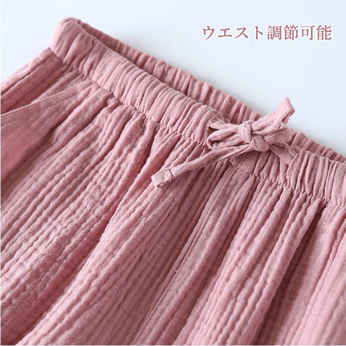 レディーズ メンズ ハーフ ショートパンツ ルームパンツ パンツ単品 パンツ 半ズボン 部屋着 ポケット付き 紐付き 綿100% コットン 敏感肌 速乾 吸汗 薄い 軽い |  | 10