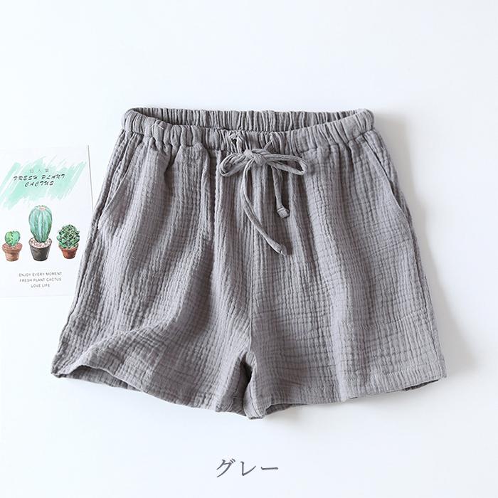 レディーズ メンズ ハーフ ショートパンツ ルームパンツ パンツ単品 パンツ 半ズボン 部屋着 ポケット付き 紐付き 綿100% コットン 敏感肌 速乾 吸汗 薄い 軽い |  | 14
