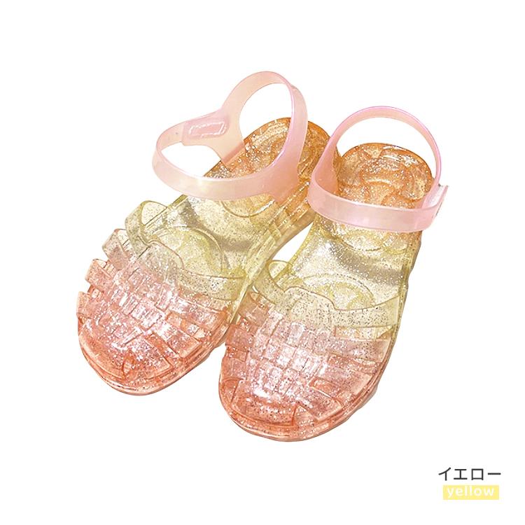 サンダル キッズ 女の子 ジェリーサンダル キラキラ プリンセスサンダル 子供靴 お姫様 柔らか バイカラー レインボー マジックテープ 屈曲性 アウトドア |  | 18