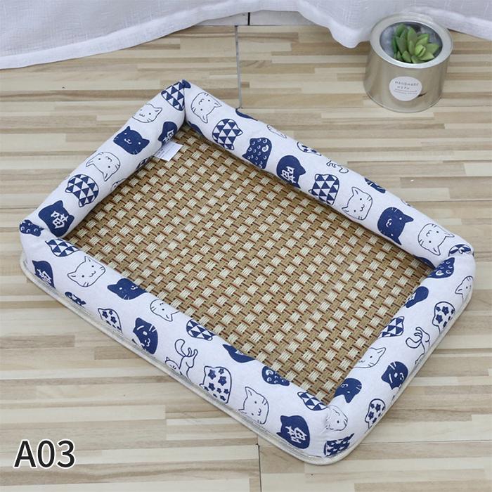 ペットベッド 猫用 犬用  夏用 S M L XL ひんやり天然素材 ラタン編み ストレス解消 暑さ対策 無害無臭 夏用 可愛い 耐久性 シンプル 四方形 10色展開 |  | 21