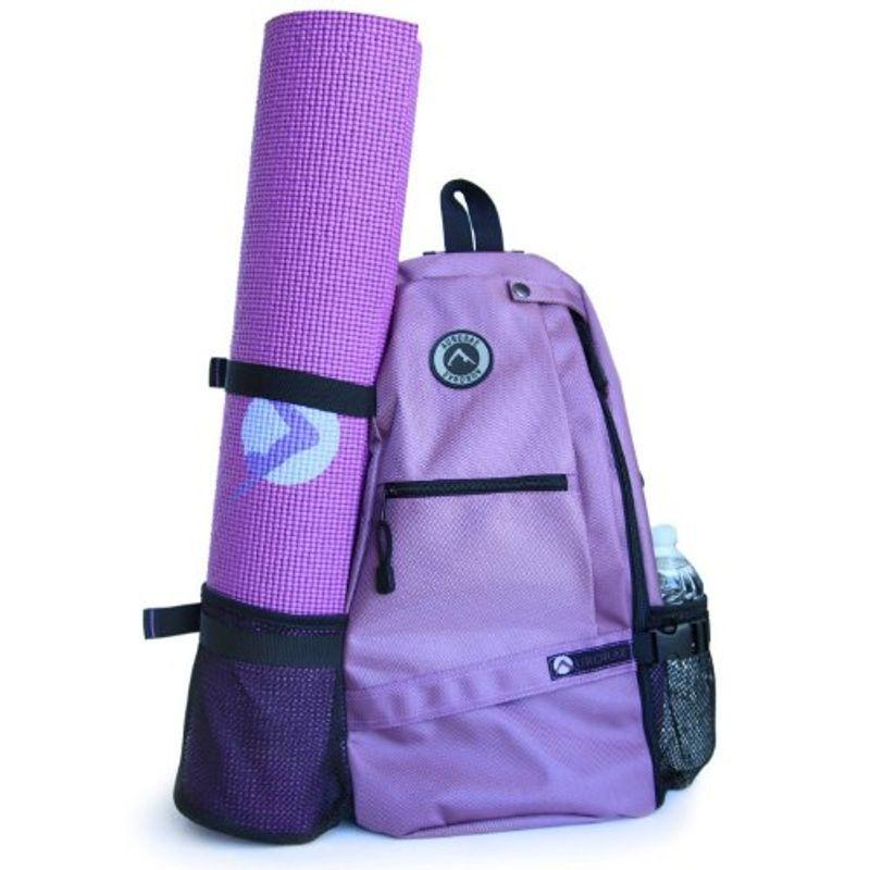 Purple - 注目の Aurorae Yoga Mat Bag. P Back Purpose Sling Cross-body Multi