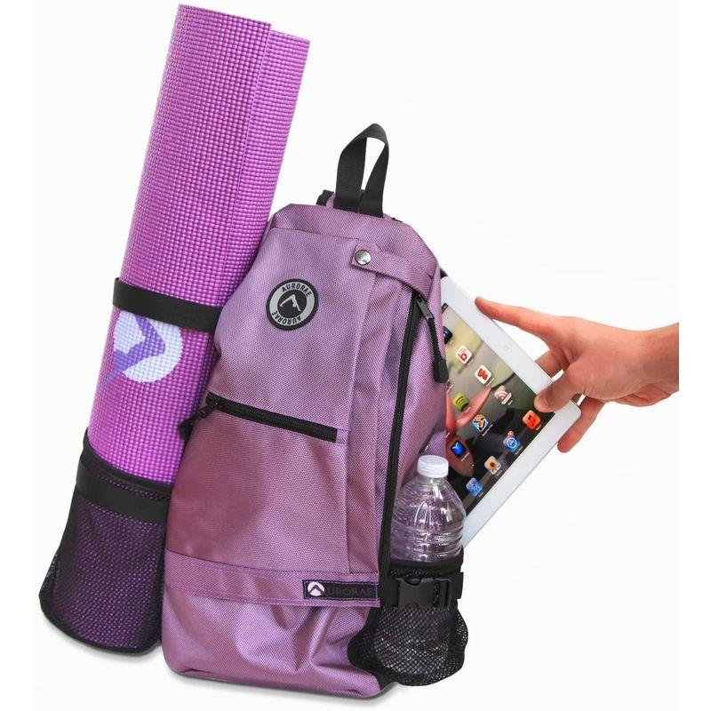Purple - Aurorae Yoga Mat Bag. Purpose Sling P 高価値セリー Cross-body Multi Back