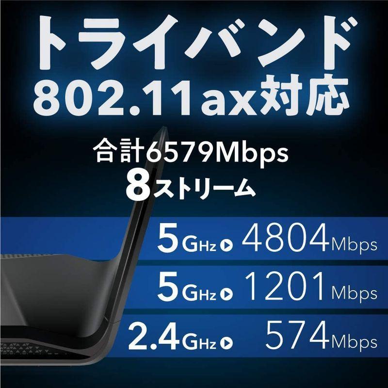 ネットギア WiFiルーター 無線LAN 11ax(Wi-Fi6) トライバンド iPhone 