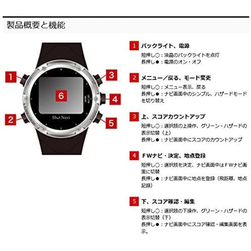 ショットナビ(Shot Navi) ゴルフナビ GPS 腕時計型 ホワイト 日本プロゴルフ協会推奨 SN-W1-FW Shot Navi ゴルフナビ GPS 腕時計型 ホワイト 日本プロゴルフ協会推奨 SN W1 FW