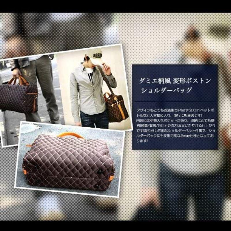 買い誠実 ビジネス ショルダーバッグ ボストンバッグ 変形 レザー メンズ バッグ ブラウン B 旅行 斜め掛 流行 バック 鞄 男女兼用 ブルー 茶 バッグ