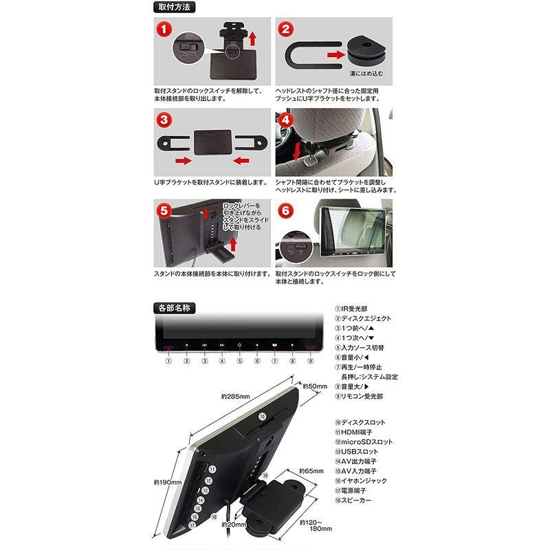 MAXWIN DVDプレーヤー 一体型 スロットイン 11.6インチ 車載 ヘッドレスト CPRM HDMI HRKIT1162 DVDプレーヤー 一体型 スロットイン 6インチ 車載 ヘッドレスト CPRM HDMI HRKIT1162