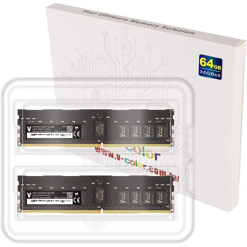 v-color Hynix IC サーバー用メモリ DDR4-2933MHz PC4-23400 64GB