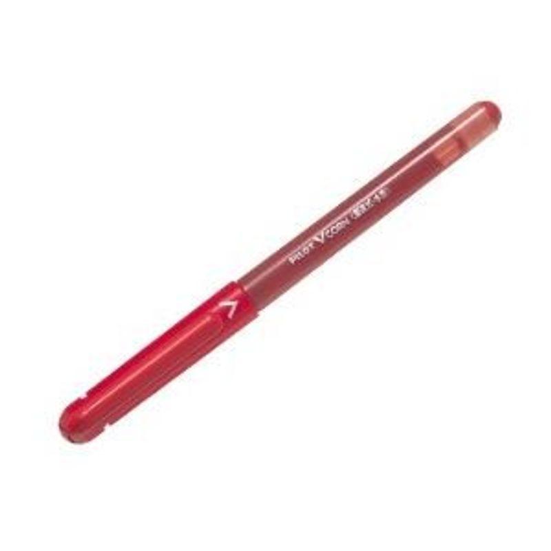 【おすすめ】 インク色：赤 ボール径：0.5mm 10本入 Vコーンエコ パイロット （業務用セット） 1箱（10本） ds-164237 ×5セット 万年筆