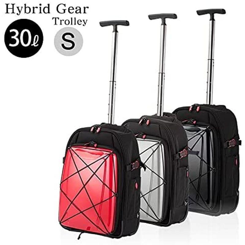 3WAY 機内持ち込み適合スーツケース HIDEO WAKAMATSU ハイブリッドギアトロリーS (レッド) 異素材MIXで近未来的な外観 機内持ち込み適合スーツケース HIDEO WAKAMATSU ハイブリッドギアトロリーS レッド 異素材MIXで近未来的な外観 　