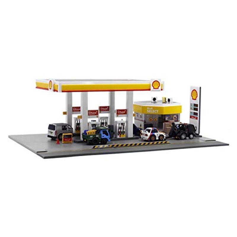 TinyQ BQ08 Shell シェル ガソリンスタンド ジオラマセット