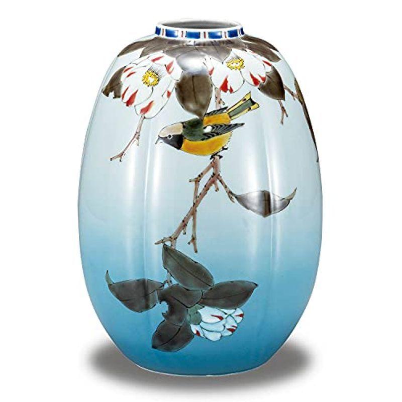 作家 山田龍山 陶器 九谷焼 花瓶 椿に尉鶲 新築祝い 還暦祝い 古希祝い プレゼント ギフト Kns1knghks 花 ガーデニング Www Robotnature Com