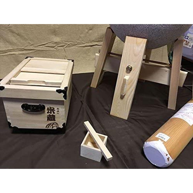 再入荷/予約販売! 餅つき臼 御影石鉢型2升用 専用木台 杵Mサイズ2本セット オフィス木村it21 餅つき臼 御影石 鉢型2升用 専用木台・杵M・子供用杵大小2本セット オフィス木村it21
