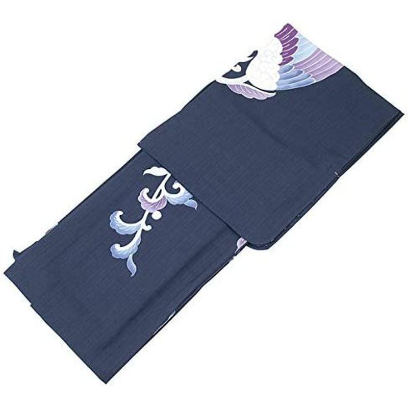 【中古品 】 《撫松庵》お仕立て上がり 東レセオアルファ浴衣 レディースゆかた 絵羽 鳳凰唐草（紺）ネイビー 【KUE1631310747】(58938円)