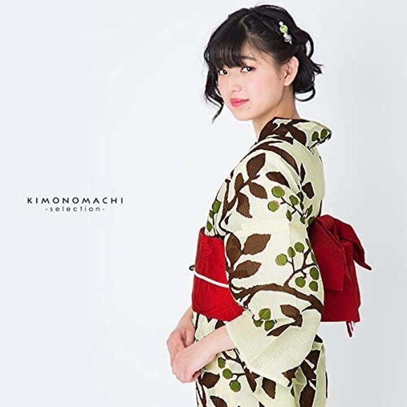 詰替え 芸艸堂 女性 浴衣セット 「薄黄色 南天」 竹久夢二 綿紅梅