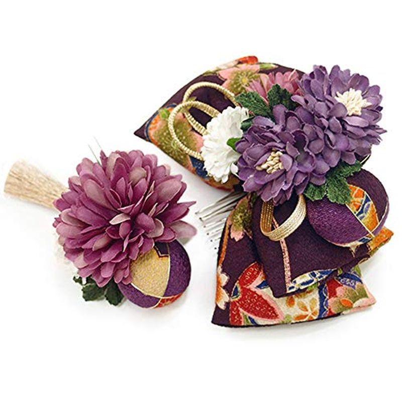 髪飾り リボン 卒業式 袴 成人式 花 振袖 臙脂 紫 金 房つき 組 髪型 ヘアスタイル ヘアアレンジ No 9 4023 かんざし 髪飾り 殿堂 Ahmedmostafa Us