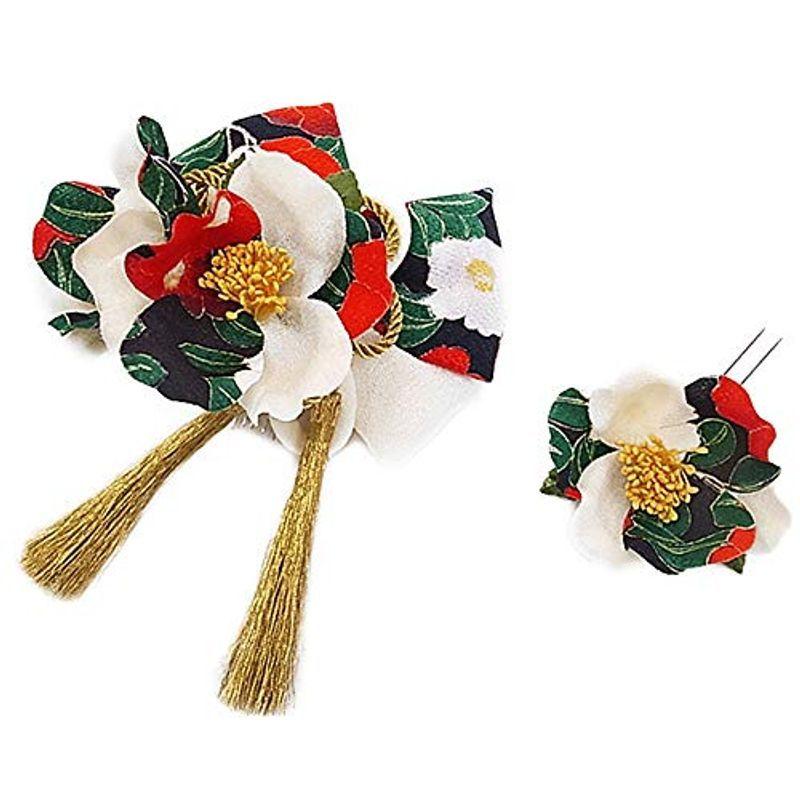 国内発送 組 椿 白地 2点セット 振袖 花 成人式 袴 卒業式 リボン 髪飾り 髪型 No 9 3908 ヘアアレンジ ヘアスタイル かんざし 髪飾り Www Gatorheatandair Com