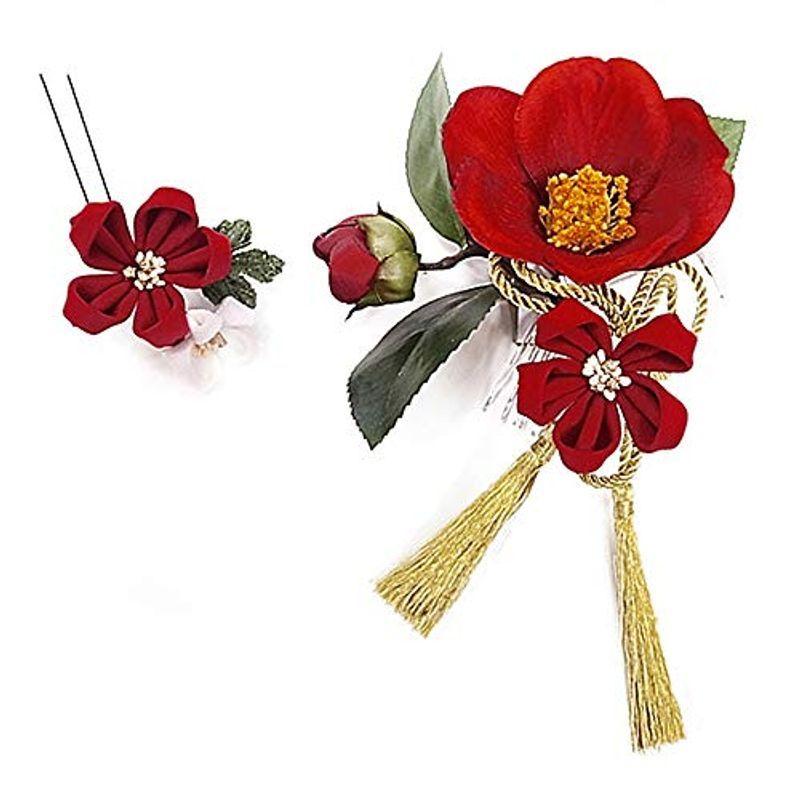 レディースファッション 木造 髪飾り 成人式 花 振袖 つまみ細工 袴 2点セット 赤 椿 房つき 髪型 ヘアスタイル ヘアアレンジ ドライフラワー No 9 3951 0ayprm6kgj Www Meatandco It