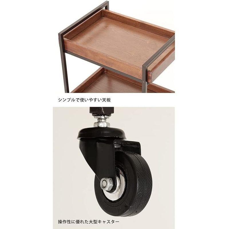 エイジングウッドワゴン3段 ダークブラウン 幅45×奥行33.5×高さ86.5cm エステワゴン ネイルワゴン 美容室ワゴン キッチンワゴン キッチンワゴン ダークブラウン エステワゴン ネイルワゴン 美容室ワゴン サロン 幅45×奥行33 5×高さ86 5cm 　
