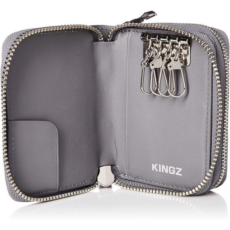 完動品 キングズ シボ型押し 小銭入れ付キーケース グレー 【2122001877】(12681円)