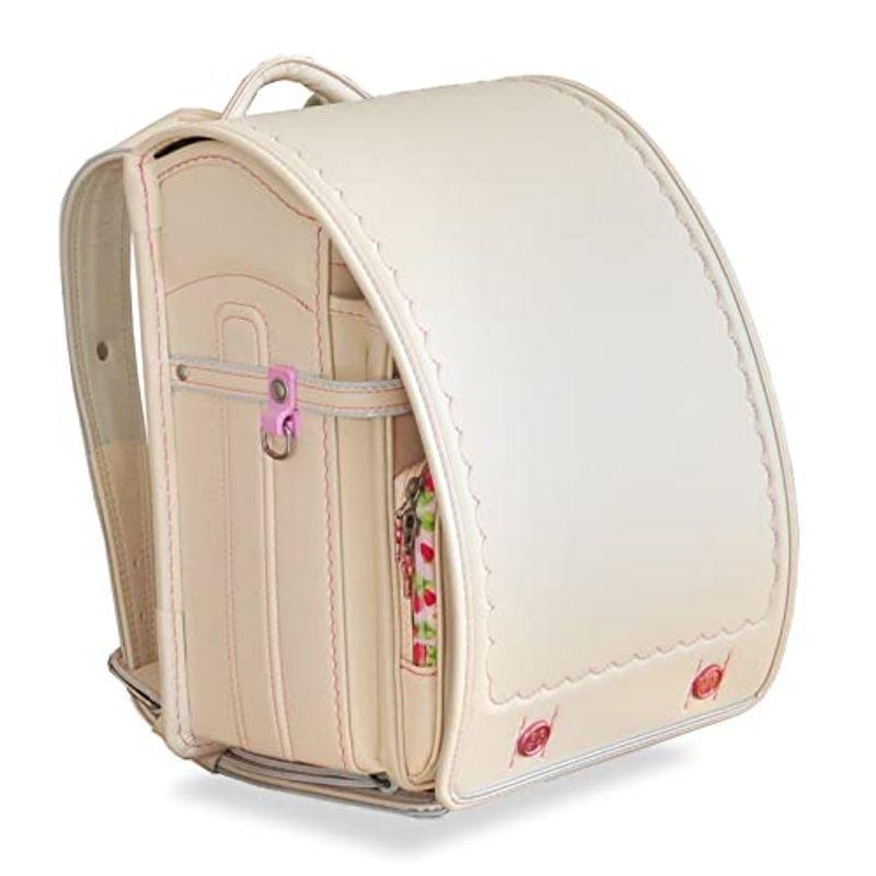 ランドセル 女の子 BMBT15F-BE クリーム ベージュ クラリーノ ボタンランドセル アイボリー キーケース 妖精の翼 合皮 日本製