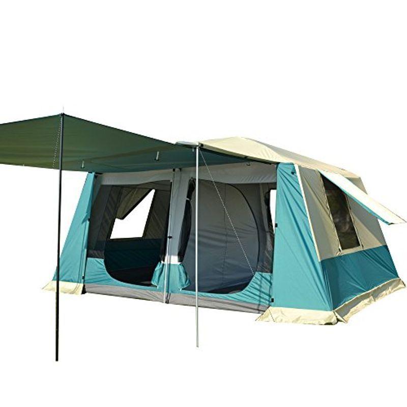 HEWFLIT Hewflit ツールームテント 812人用 リビングルーム ファミリーテント 300cmx400cmx215cm 2ルーム