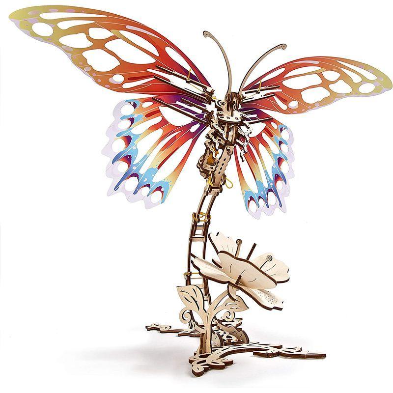 Ugearsユーギアーズ Butterfly バタフライ 木製 パズル 接着剤不要 立体 模型 DIY 手作り 組み立て 置物 コレクション