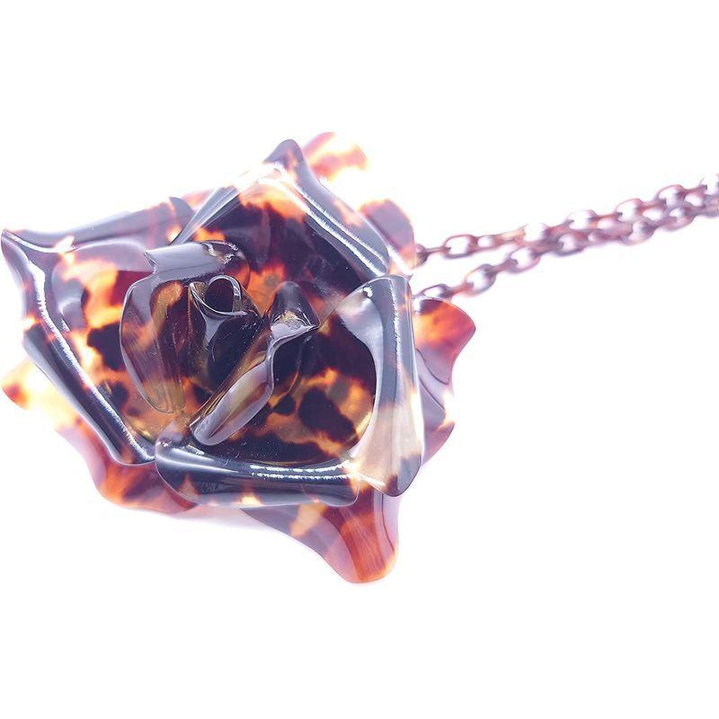 【数量限定アウトレット品】 天然工房 べっこう屋さん 本べっ甲 バラフ 立体 バラ 薔薇 コサージュ フォーマル ブローチ兼用 ペンダント （pe-007) 【S1376162106】(49720円)