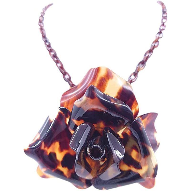 【数量限定アウトレット品】 天然工房 べっこう屋さん 本べっ甲 バラフ 立体 バラ 薔薇 コサージュ フォーマル ブローチ兼用 ペンダント （pe-007) 【S1376162106】(49720円)