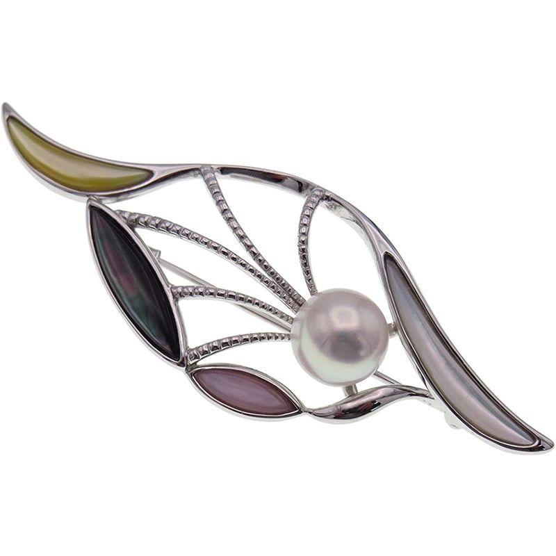 【新商品】 MPO アコヤ真珠ブローチ 約9.5mm ラウンド SV y-b-172 約9.5mm 縦/約7cm 横/約2.5cm SV y-b-172 【RI1256038221】(45380円)