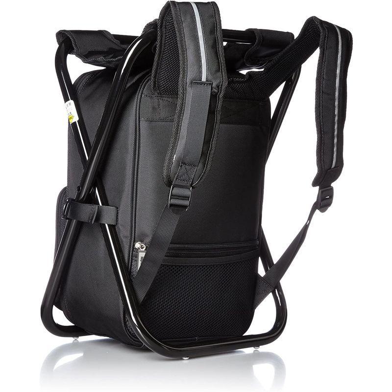 イスパック アウトドア 椅子付き リュック 2WAY ペットボトルポケット付き IS-4WD11 ブラック ナイロン アウトドア 椅子付き リュック 2WAY ペットボトルポケット付き IS 4WD11 ブラック