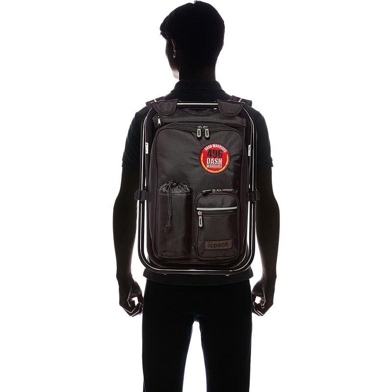 イスパック アウトドア 椅子付き リュック 2WAY ペットボトルポケット付き IS-4WD11 ブラック ナイロン アウトドア 椅子付き リュック 2WAY ペットボトルポケット付き IS 4WD11 ブラック