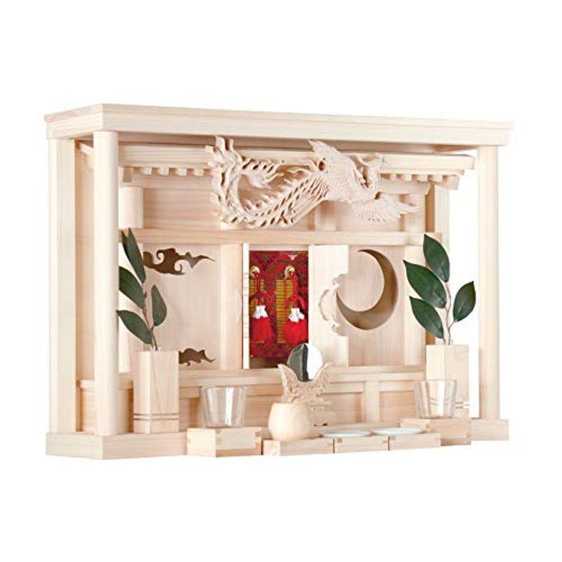 神棚 モダン セット 花鳥風月 鳳凰の聖域 ITSUKI 桧製 神具付き