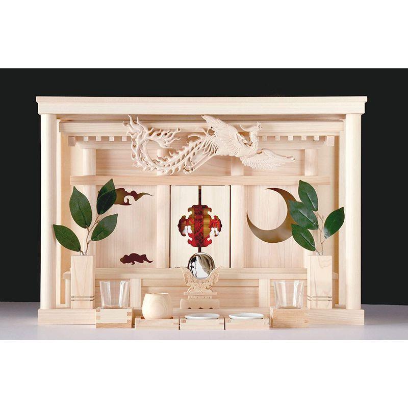 【〜6/6まで出品】 神棚 モダン セット 花鳥風月 鳳凰の聖域 ITSUKI 桧製 神具付き 【LWH7689273162】(27781円)