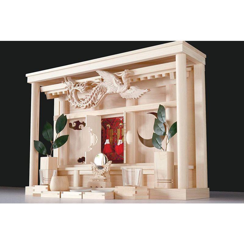 【〜6/6まで出品】 神棚 モダン セット 花鳥風月 鳳凰の聖域 ITSUKI 桧製 神具付き 【LWH7689273162】(27781円)