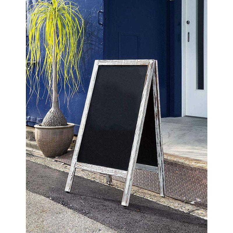 高質で安価高質で安価用美 アンティーク調木製A型看板 ブラックボードチョークタイプ ホワイトボード、黒板 
