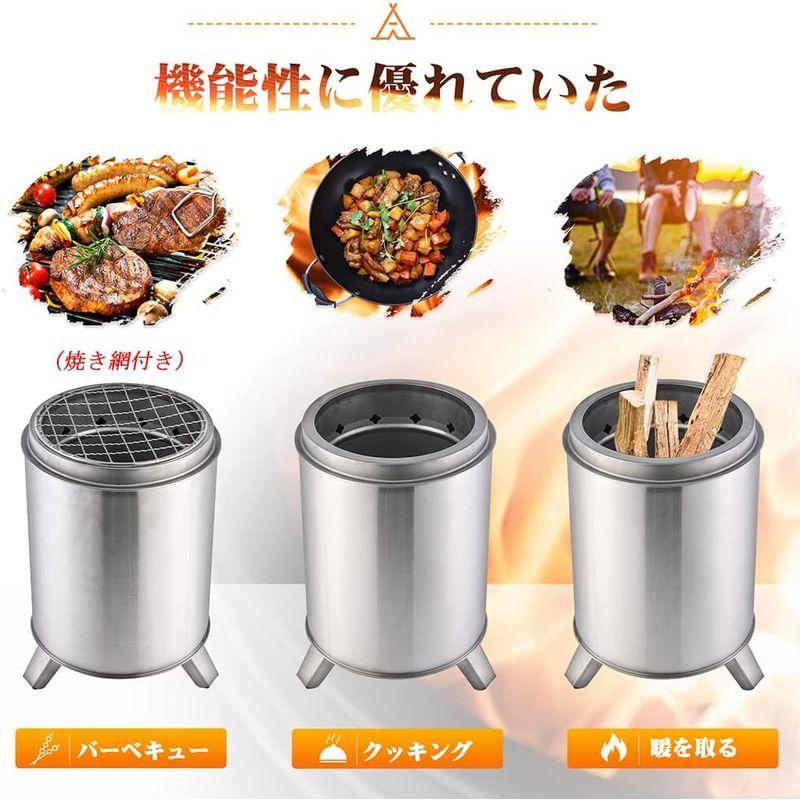 中古品 二次燃焼 大型 ウッドストーブ 直径44cm 折りたたみ式足 ロストル/焼き網付き 完全燃焼 コンロ 組み立ていらず フレイムストーブ アウ 【2988750432】(17862円)