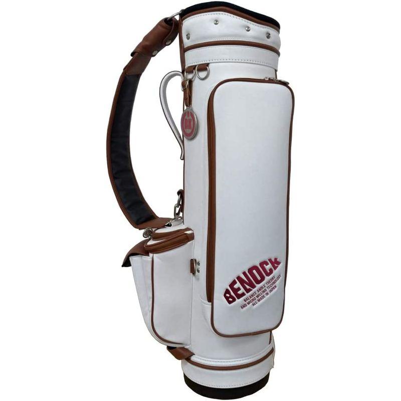 【訳あり品】 BENOCK（ベノック） ゴルフ キャディバッグ BKCB-01 (ホワイト) 【8167705895】(29510円)