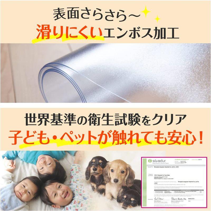 巻き癖知らず ダイニングマット 透明 撥水 拭ける Latuna 190x150cm クリア 国際標準規格準拠 床暖房対応 ダイニング マッ ダイニングマット 透明 撥水 拭ける Latuna 190x150cm クリア 国際標準規格準拠 床暖房対応 ダイニング マッ