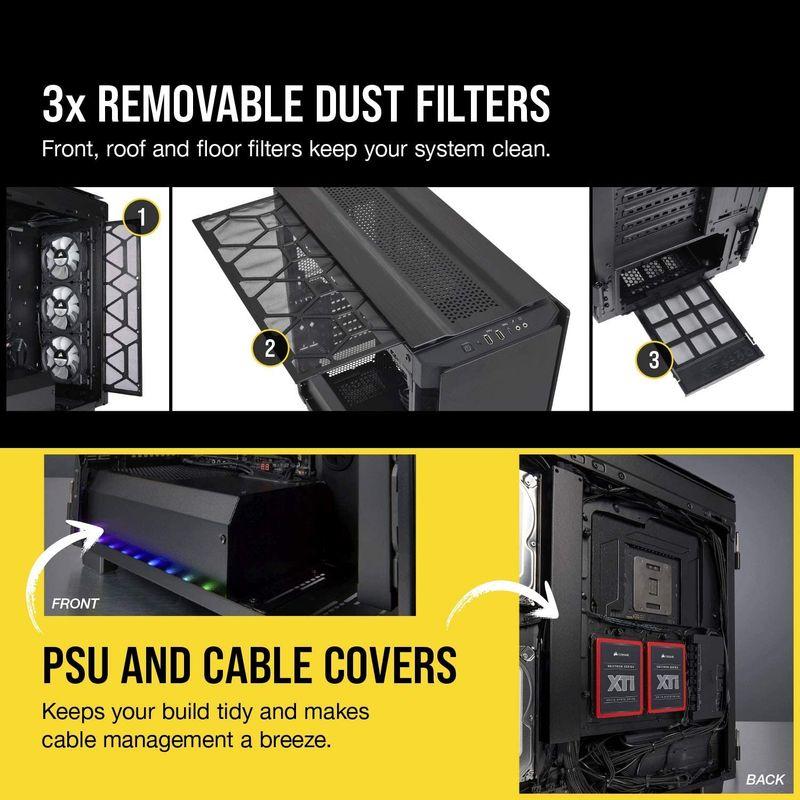 期間セール ！ Corsair Obsidian 500D RGB SE ミドルタワー型PCケース RGBファン搭載モデル CS7305 CC-901113 【FKP6871515836】(24827円)