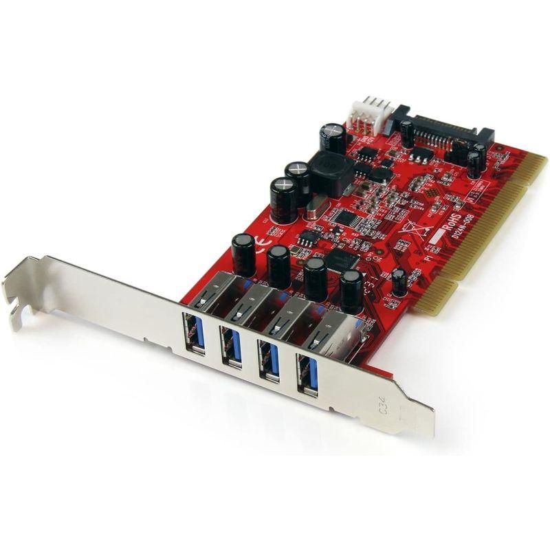 SuperSpeed　USB　3.0　4ポート増設PCIカード　SATA電源コネクタ搭載　最大900mAまでUSB