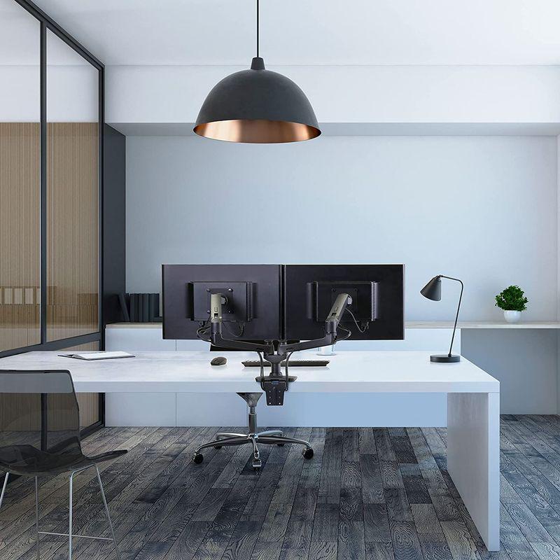 【最終値下げ】 エルゴトロン LX デスクマウント デュアル モニターアーム 横型 マットブラック 27インチ(6.4~18.1kg)まで対応 45-245 【EI7372477190】(26637円)