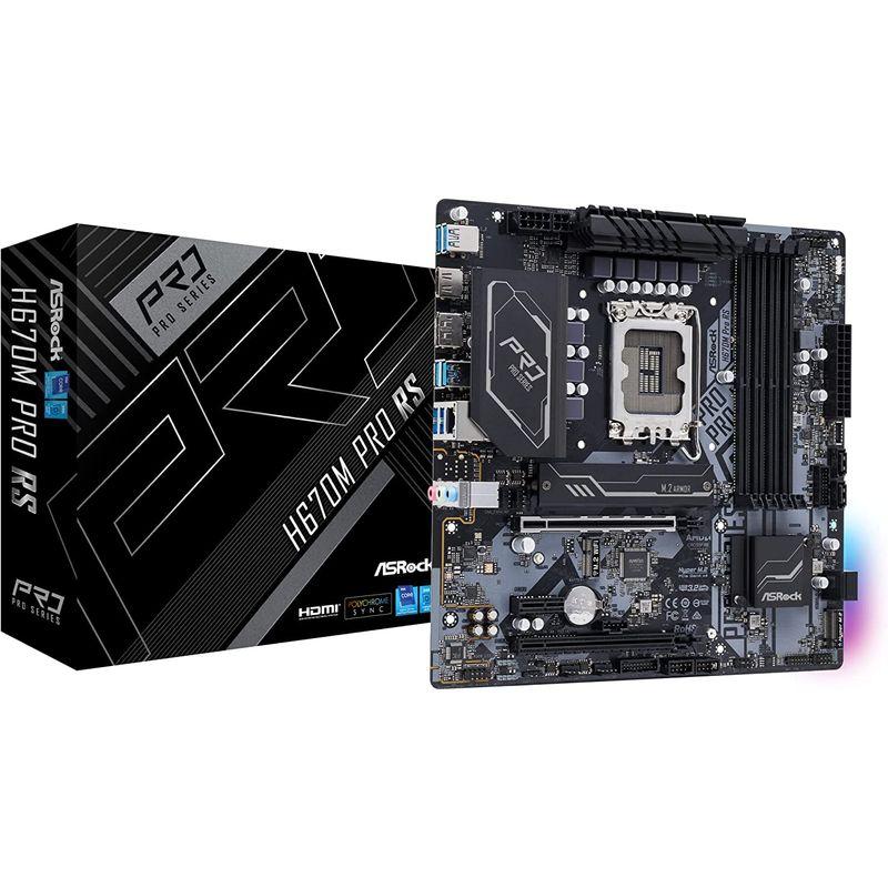 ASRock マザーボード H670M Pro RS Intel H670 シリーズ 第12世代 CPU (LGA1700) 対応 H670 H670 マザーボード H670M Pro RS Intel シリーズ 第12世代 CPU LGA1700 対応
