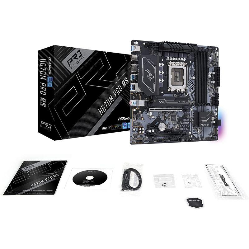 ASRock マザーボード H670M Pro RS Intel H670 シリーズ 第12世代 CPU (LGA1700) 対応 H670 H670 マザーボード H670M Pro RS Intel シリーズ 第12世代 CPU LGA1700 対応