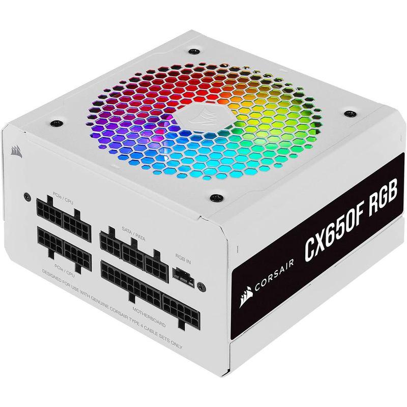 Corsair CX650F RGB -White- 650W フルモジュラー式 PC電源ユニット 80PLUS Bronze CP-902 80PLUS CX650F RGB White 650W フルモジュラー式 PC電源ユニット Bronze CP