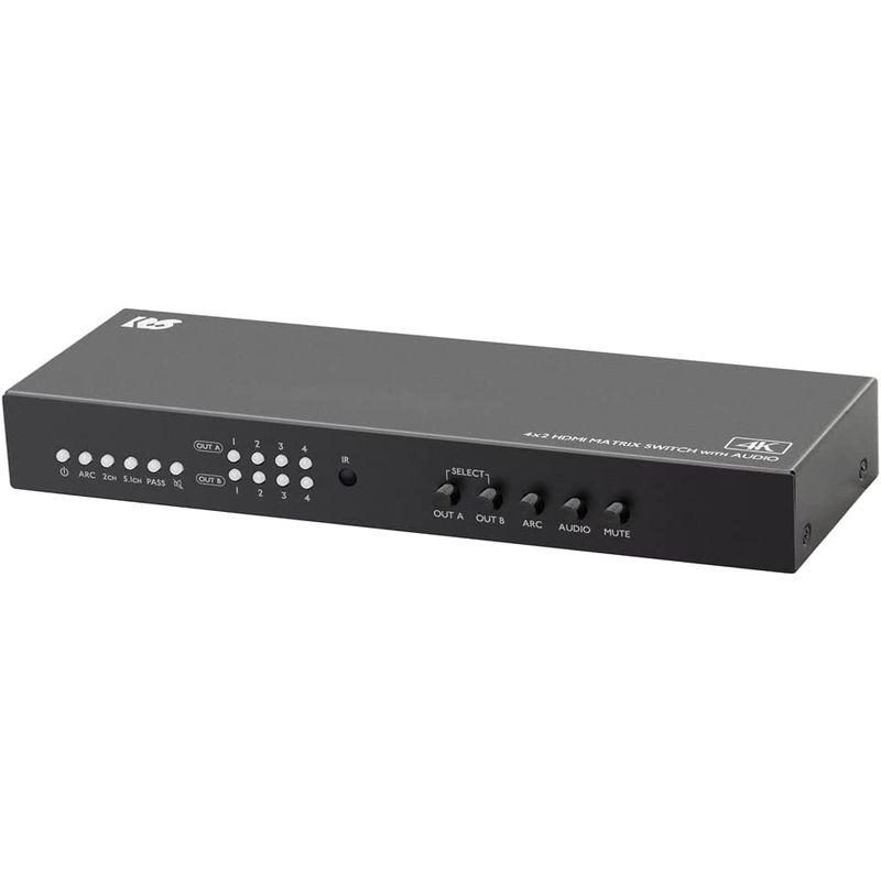 HDMI機器を切替 分配できる4K HDR 音声分離 対応 マトリクススイッチ RS-HDSW42A-4KZ 音声分離 5.1ch Dolb 音声分離 分配できる4K HDR 対応 マトリクススイッチ RS HDSW42A 4KZ 1ch Dolb