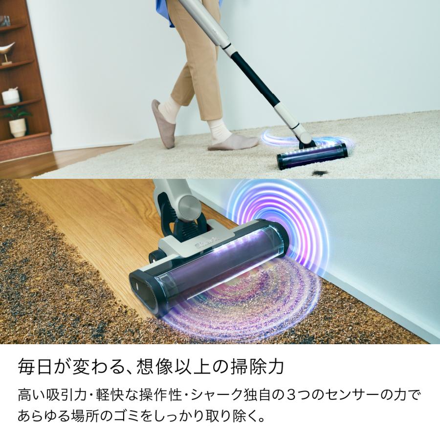 シャーク Shark EVOPOWER SYSTEM NEO II+ コードレススティッククリーナー LC501J プレシジョンダスターセット スティック型 掃除機 スタンド付き 自動ゴミ収集の画像