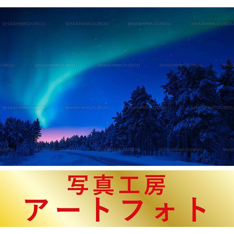 額装写真 富井義夫 オリジナルプリント 流れゆくひと筋のオーロラ シャウンニャ自然保護区周辺 スウェーデン 大判サイズ 557 442mm Khabarbani Com