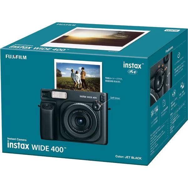 チェキ フジフイルム instax WIDE 400 インスタントカメラ JET BLACK