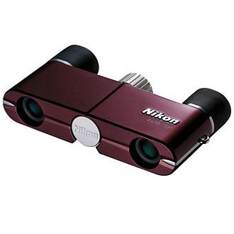 ニコン 双眼鏡 遊 4×10D CF ワインレッド 【送料無料 